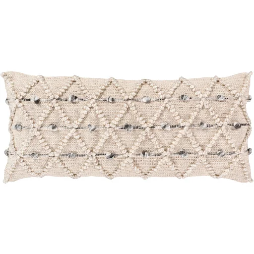 Anders Geometric Lumbar Cream Pillow