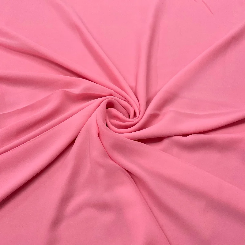 Neon Pink Solid Georgette Fabric