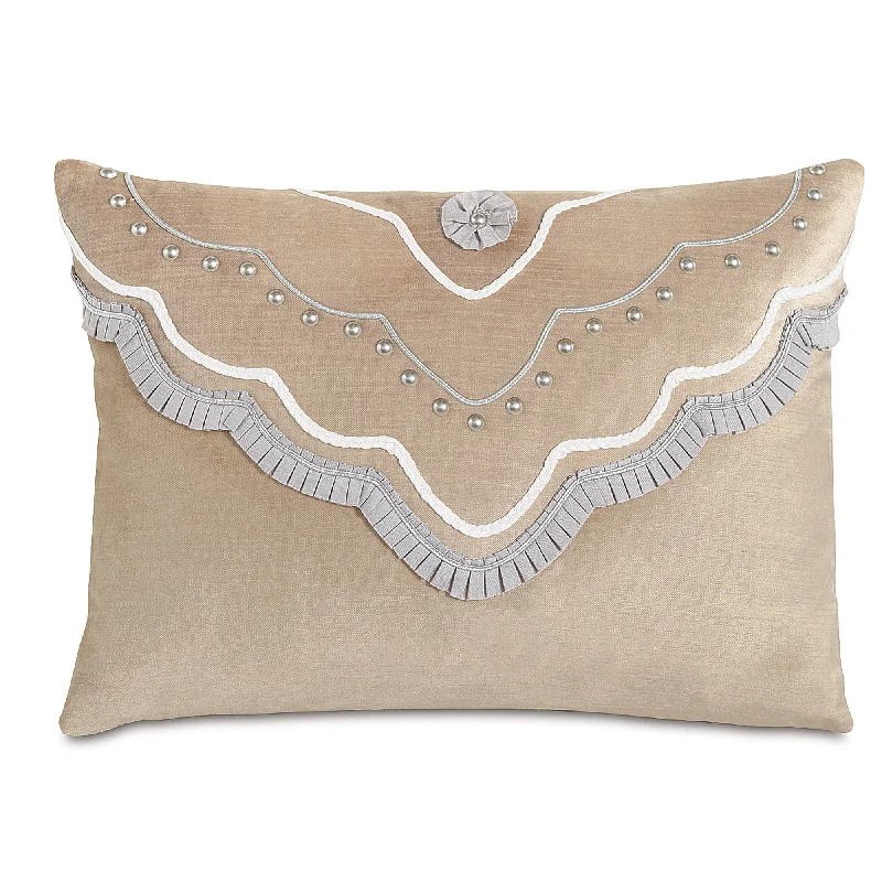 Traditional Trillion Lumbar Pillow Cover 16x22