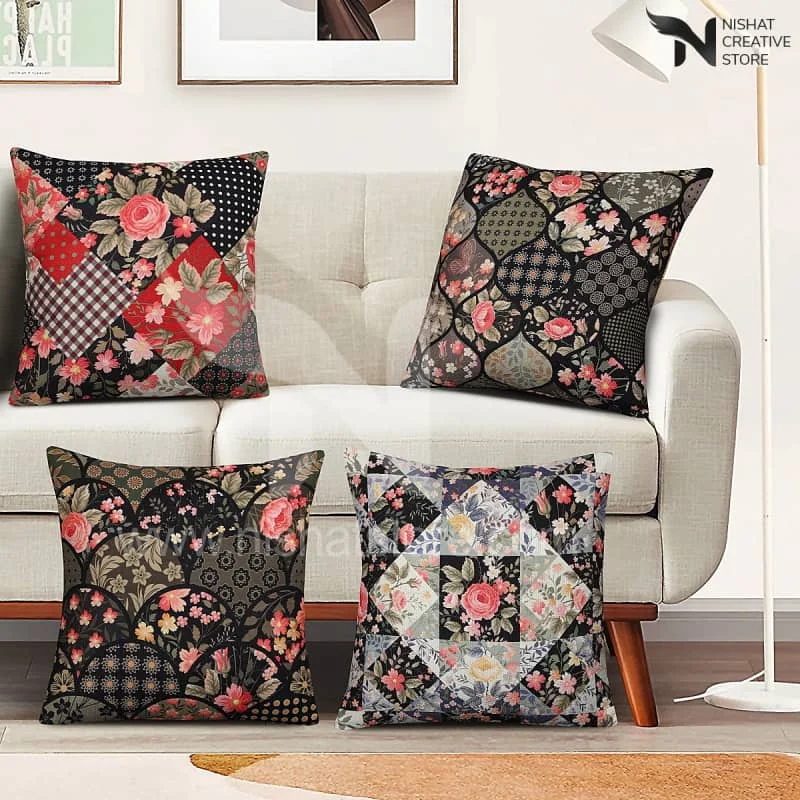 4 PCs Digital Printed Cushions Ds Cover #234