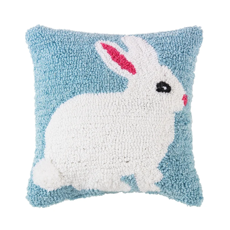 Easter Bunny Hooked Pillow