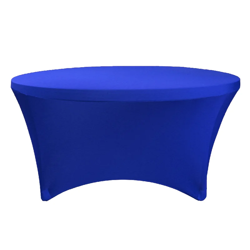 Stretch Spandex 5 ft Round Table Cover Royal Blue