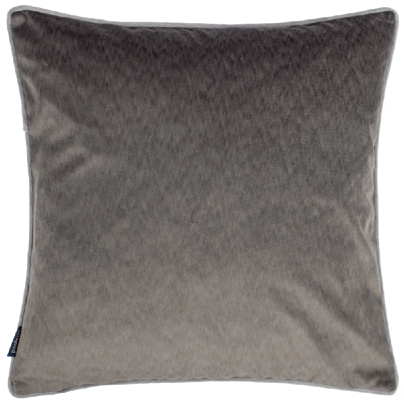 Torto Opulent Velvet Cushion Charcoal/Silver