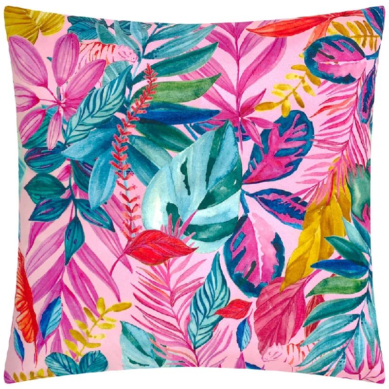 Psychedelic Jungle Outdoor Cushion Hot Pink