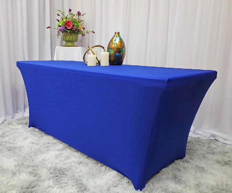 8 Ft Rectangular Spandex (220 GSM) Table Cover - Royal Blue (1pc)