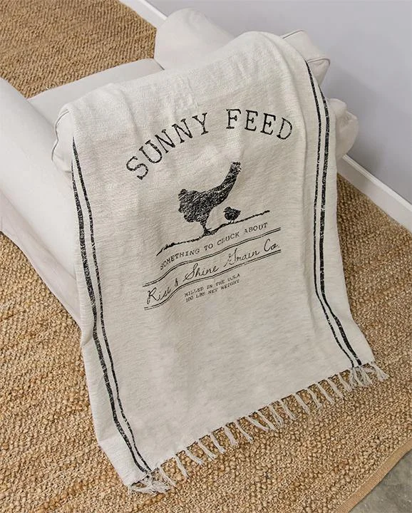 Sunny Feed Farmhouse Throw