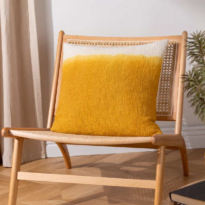 Mizu Dip Dye Cushion Ochre