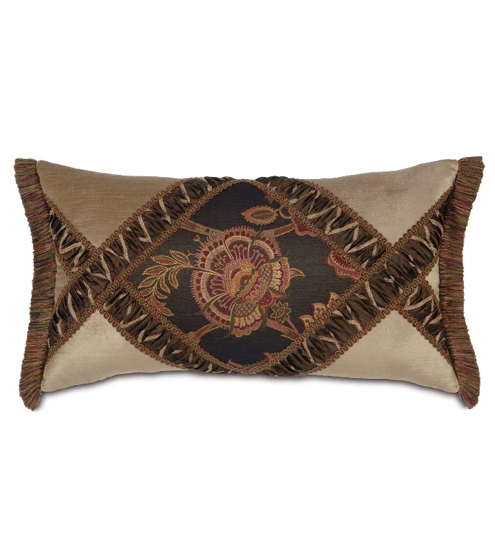 Cassandra Diamond Lumbar Pillow Cover 15x26