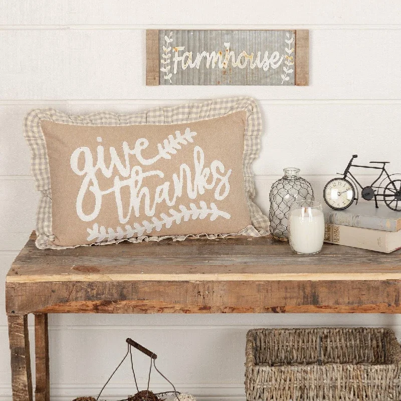 Grace Give Thanks Pillow 14"x22"