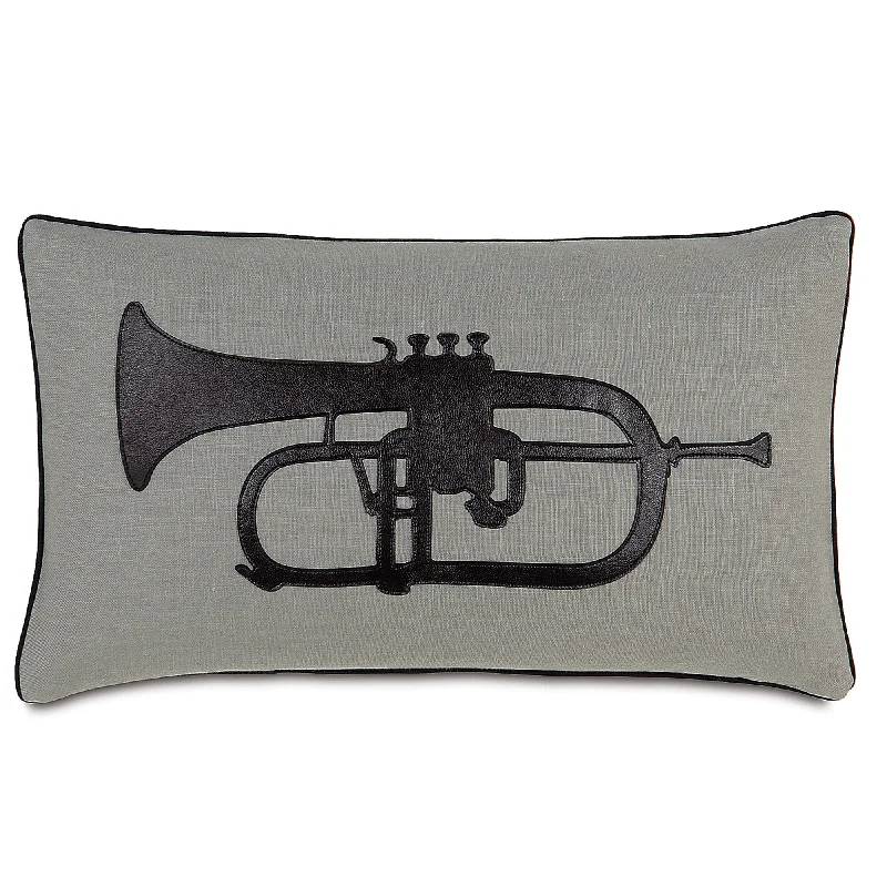 Music Trumpet Lumbar Pillow Cover 13x22