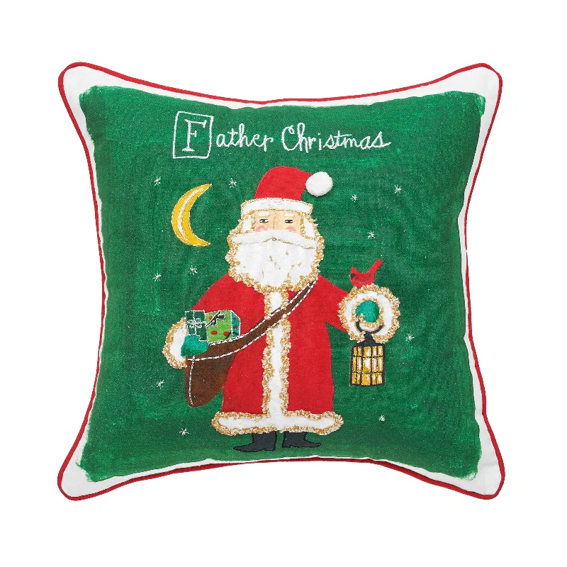 Father Christmas Alphabet Pillow