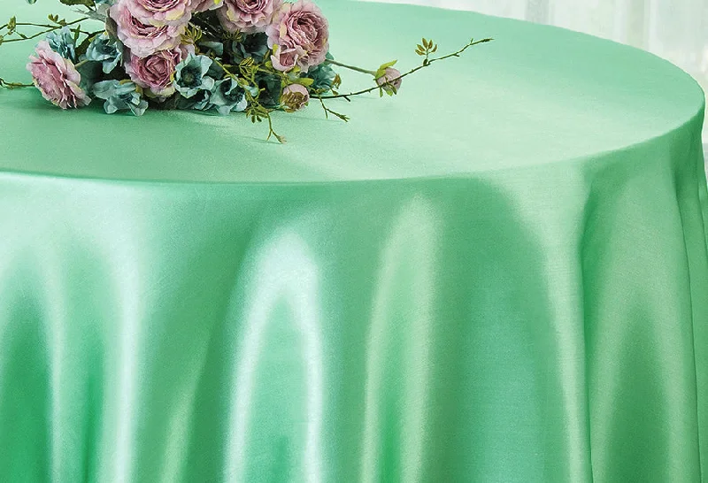 108" Seamless Round Satin Tablecloth - Sage Green (Old Shade) (1pc)