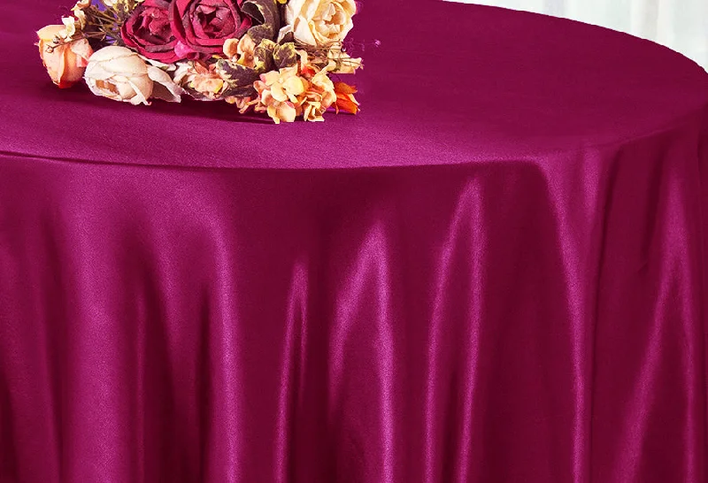 108" Seamless Round Satin Tablecloth - Sangria (1pc)