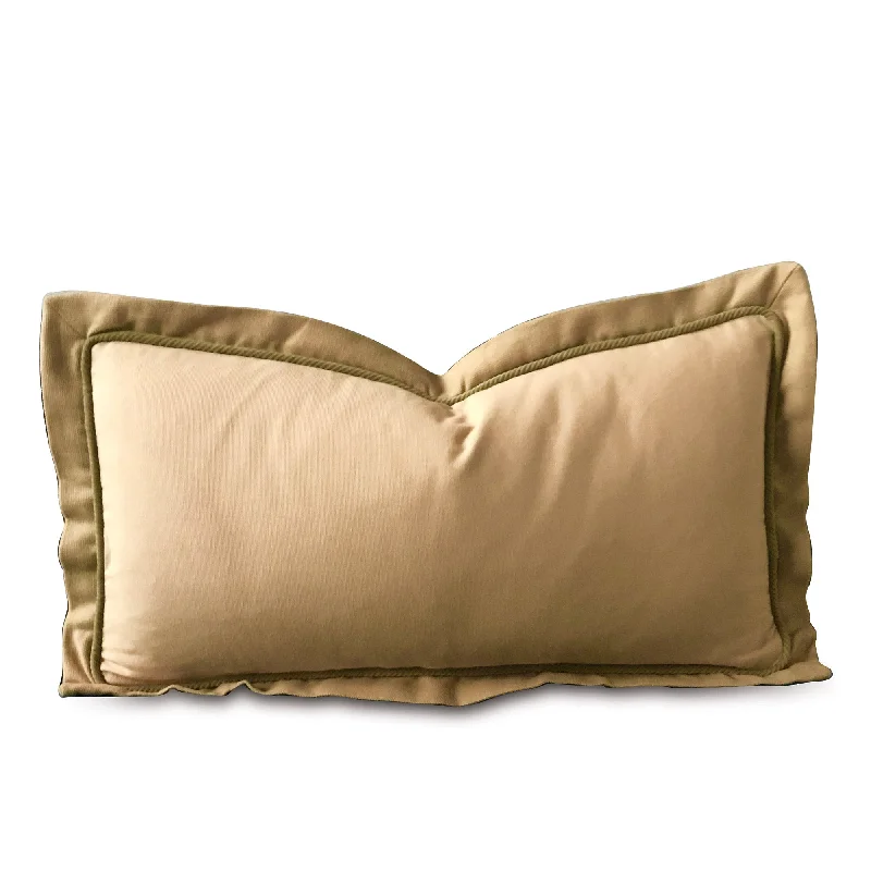 Matte Tan with Sage Cord Throw Pillow Cover 11x21