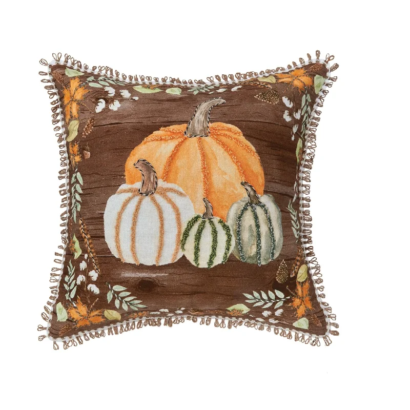 Autumn Pumpkins Decorative Pillow