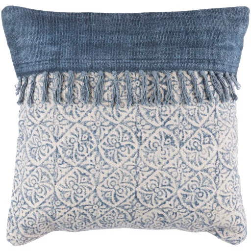 Lola Fringe Pale Blue Pillow