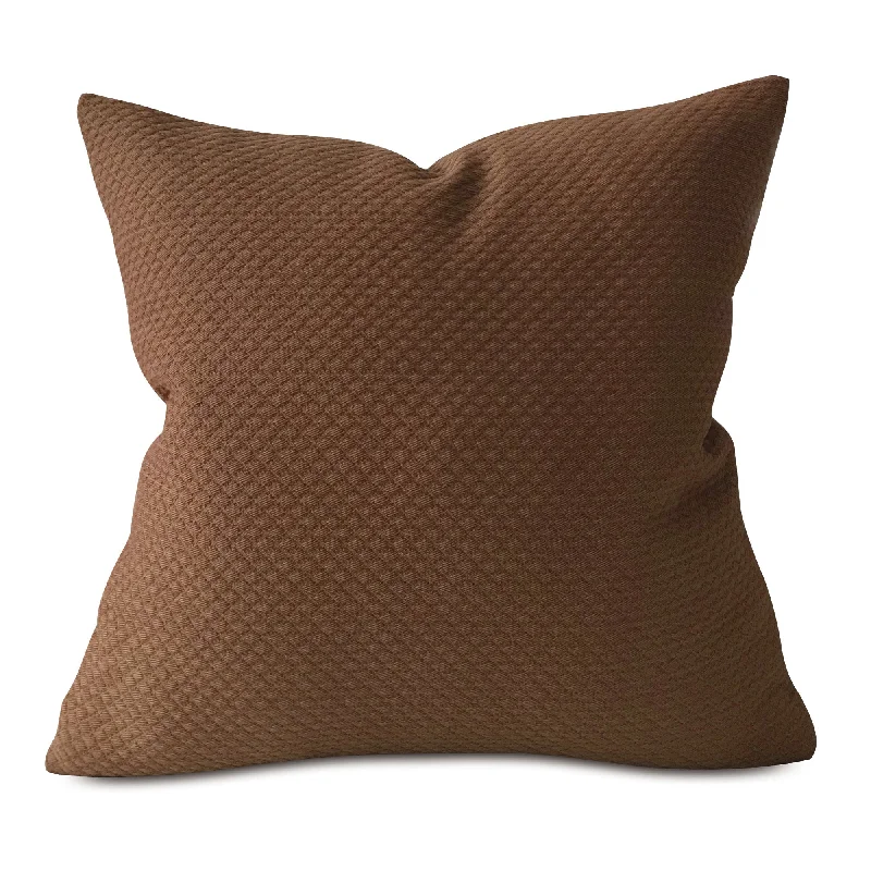 Rust Textured Throw Pillow Cover 22x22