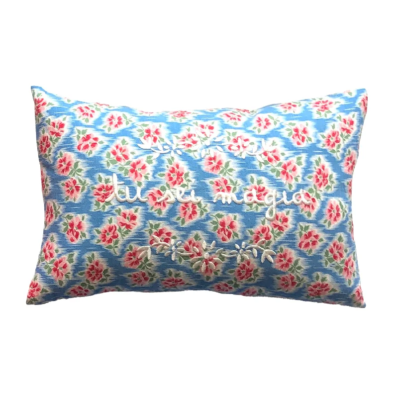 Tu Sei Magia Pillow - Floral/White