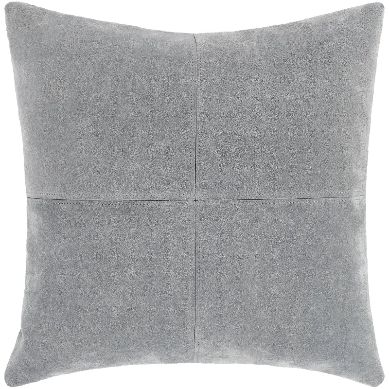 Manitou Suede Square Pillow Medium Gray