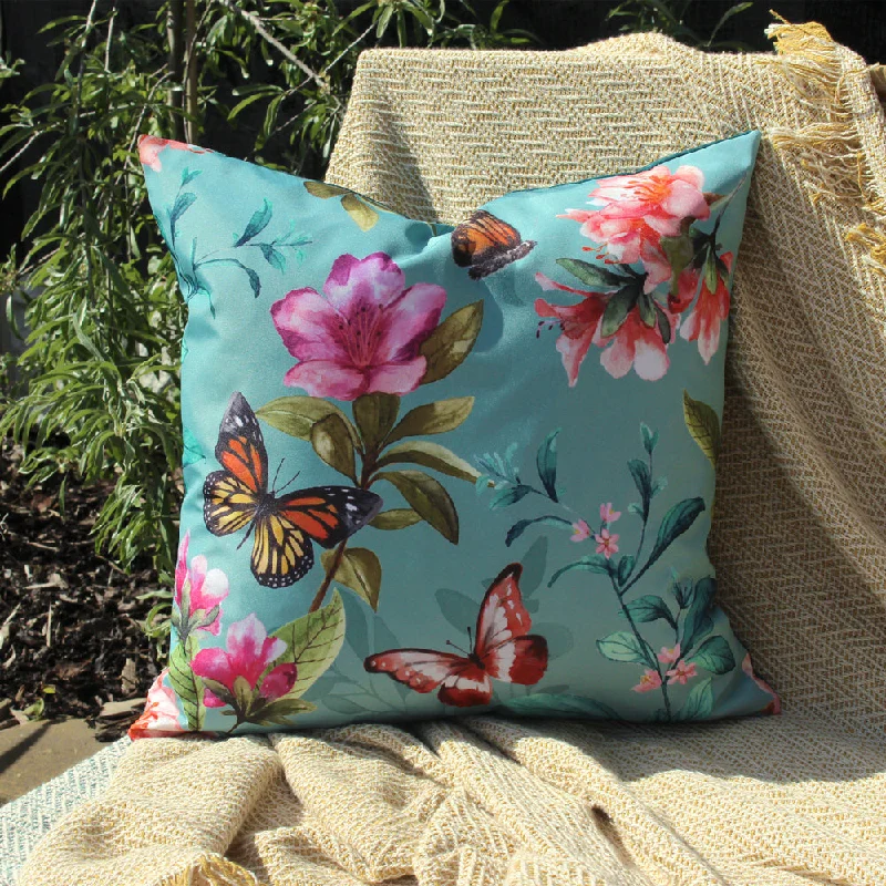 Butterfly Outdoor Cushion Duck Egg