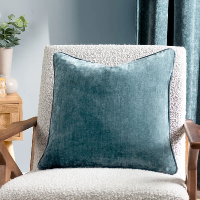 Heavy Chenille Piped Cushion Marine