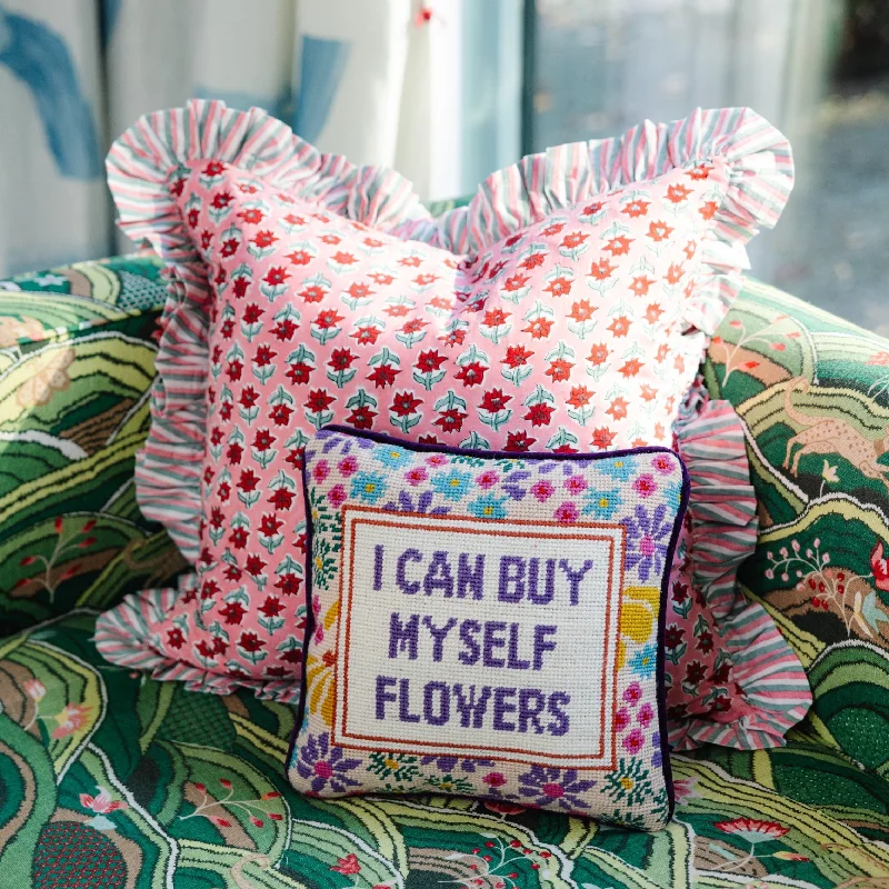 Flowers Needlepoint Pillow