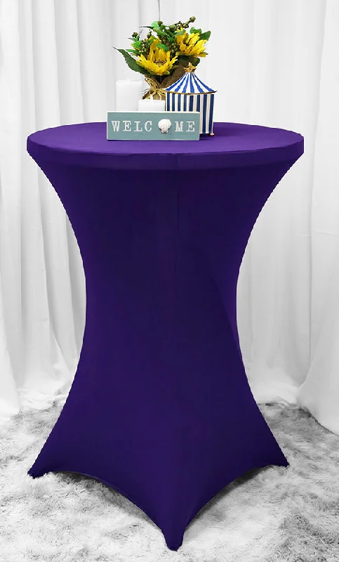 36"x42" Cocktail Spandex Table Cover - Regency Purple (1pc)