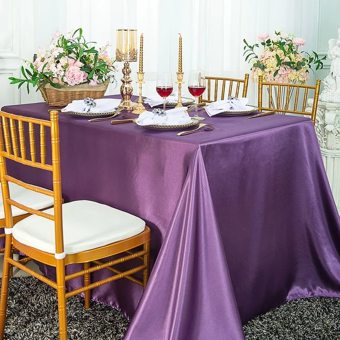 54"x108" Seamless Rectangular Satin Tablecloth/Overlay - Wisteria (1pc)