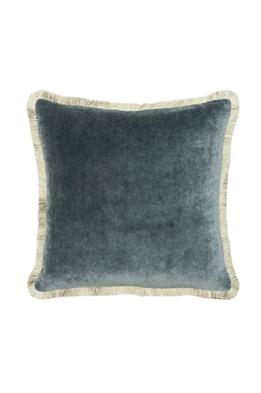 Two-Tone Trimmed Velvet Cushion | Andrew Martin Venetia