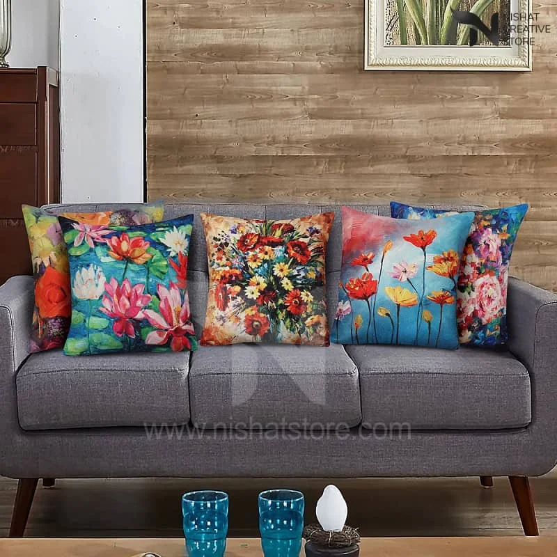 5 PCs Digital Printed Cushions Ds Cover #238