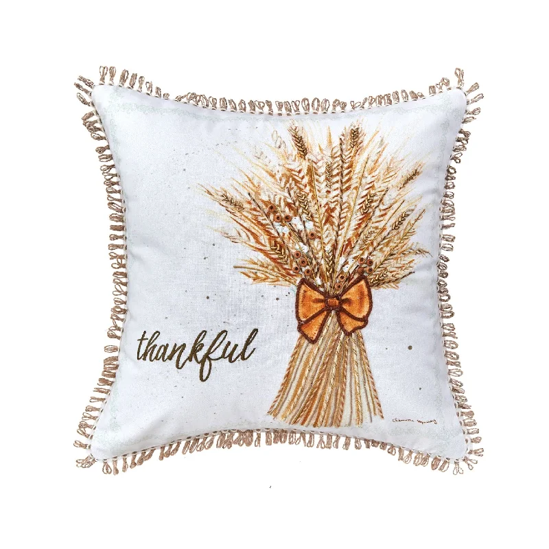 Thankful Wheat Decorative Pillow