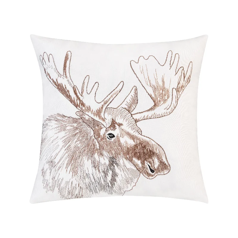 Moose Portrait Indoor Outdoor Pillow