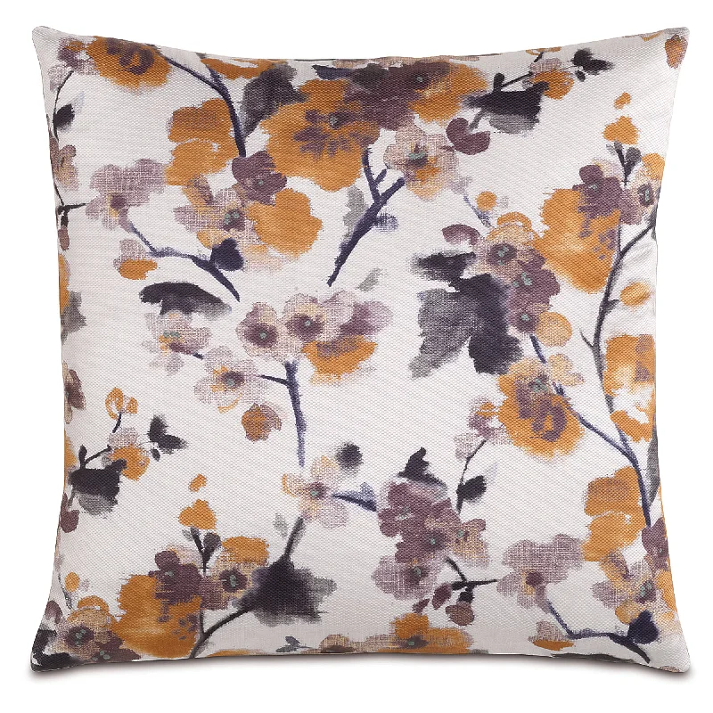 Flora Amber Decorative Pillow Cover 22x22