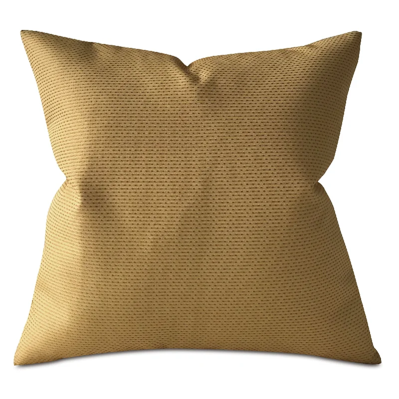 Gold Pinstriped Throw Pillow Cover 22x22