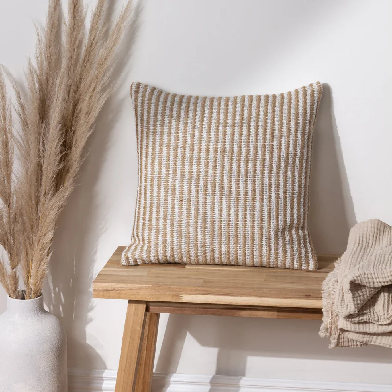 Organik Stripe Cushion Natural