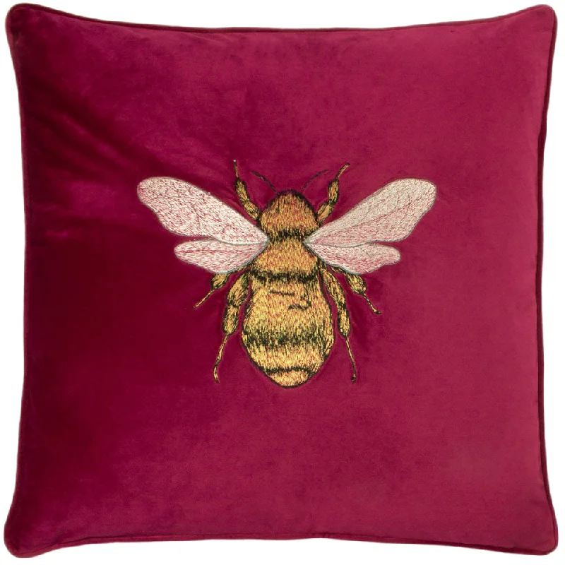 Hortus Bee Cushion Fuchsia