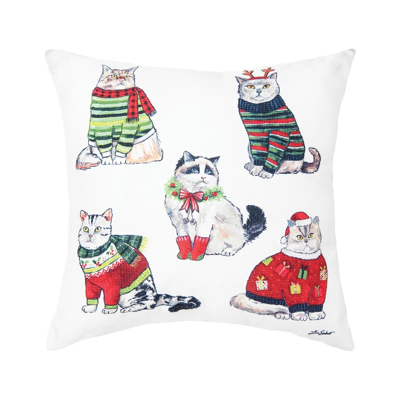 Cat Christmas Pillow