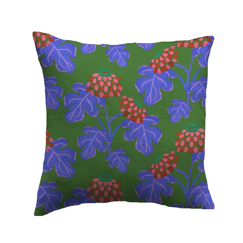 Casia Flowers Pillow - Green