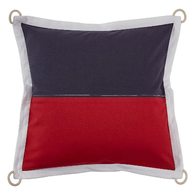 Nautical Flag 20" Pillow with Poly Insert  - Split P