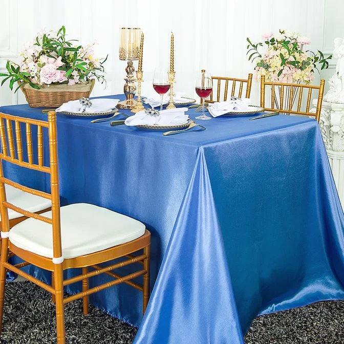 72"x120" Seamless Rectangular Satin Tablecloth - Periwinkle/Cornflower (1pc)