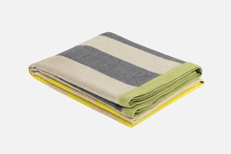 Stripe Yellow / Gray Throw