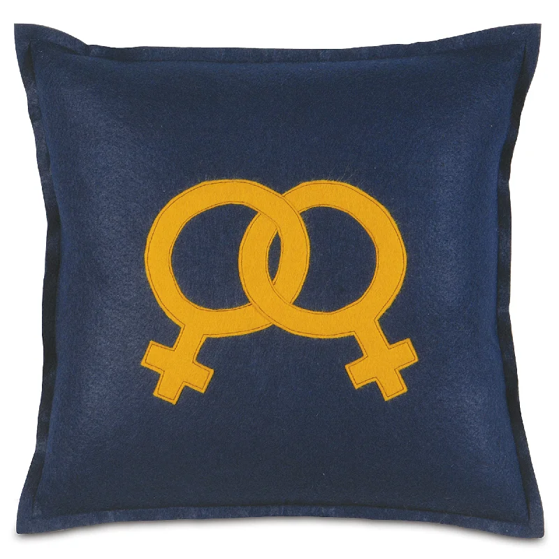 Navy Blue Venus Union Decorative Pillow 16x16