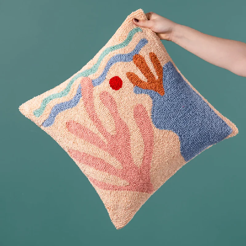 Corals Knitted Cushion Just Peachy